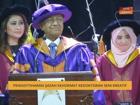 Dr Mahathir terima anugerah Ijazah Kehormat Kedoktoran Seni Kreatif