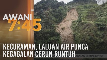 Kecuraman, laluan air punca kegagalan cerun runtuh