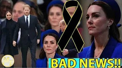 Sad news today, the Royal Family is in mourning!! Kate appeared with a sad face
