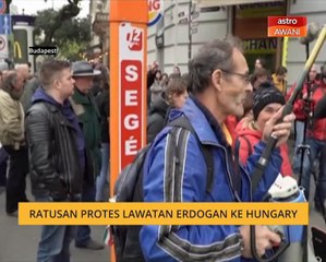 Ratusan protes lawatan Erdogan ke Hungary