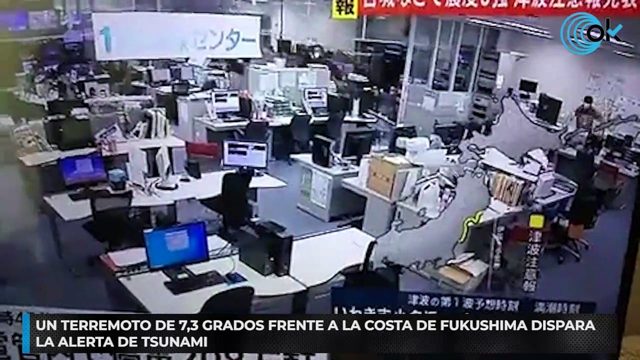 Un terremoto de 7,3 grados frente a la costa de Fukushima dispara la alerta de tsunami