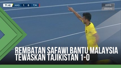 Rembatan Safawi bantu Malaysia tewaskan Tajikistan 1-0