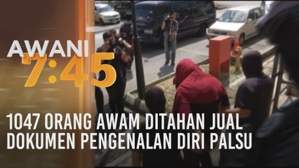 1047 orang awam ditahan jual dokumen pengenalan diri palsu
