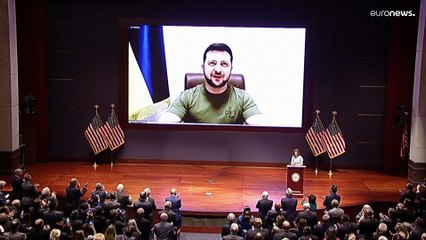 Zelensky al Congresso Usa torna a chiedere "aerei, o la no-fly-zone"