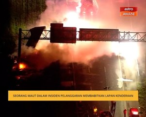 Seorang maut dalam insiden pelanggaran membabitkan lapan kenderaan