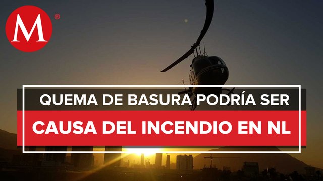 Con apoyo aéreo, controlan un 40 por ciento de incendio en Santiago, Nuevo León