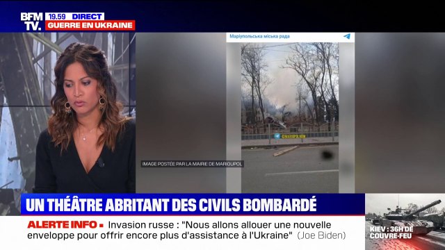 Ukraine: un théâtre abritant des centaines de civils touché par une frappe russe à Marioupol, selon la mairie de la ville