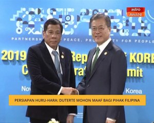 Persiapan huru-hara: Duterte mohon maaf bagi pihak Filipina