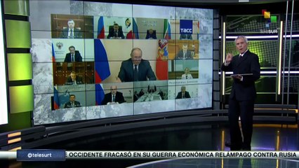 Presidente ruso sostuvo que Occidente incita a continuar conflicto en Ucrania