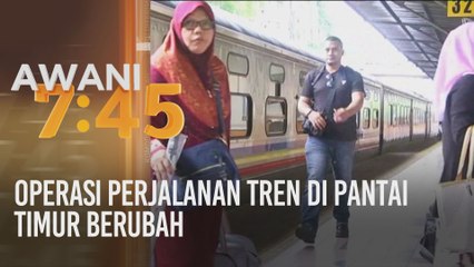 Operasi perjalanan tren di Pantai Timur berubah
