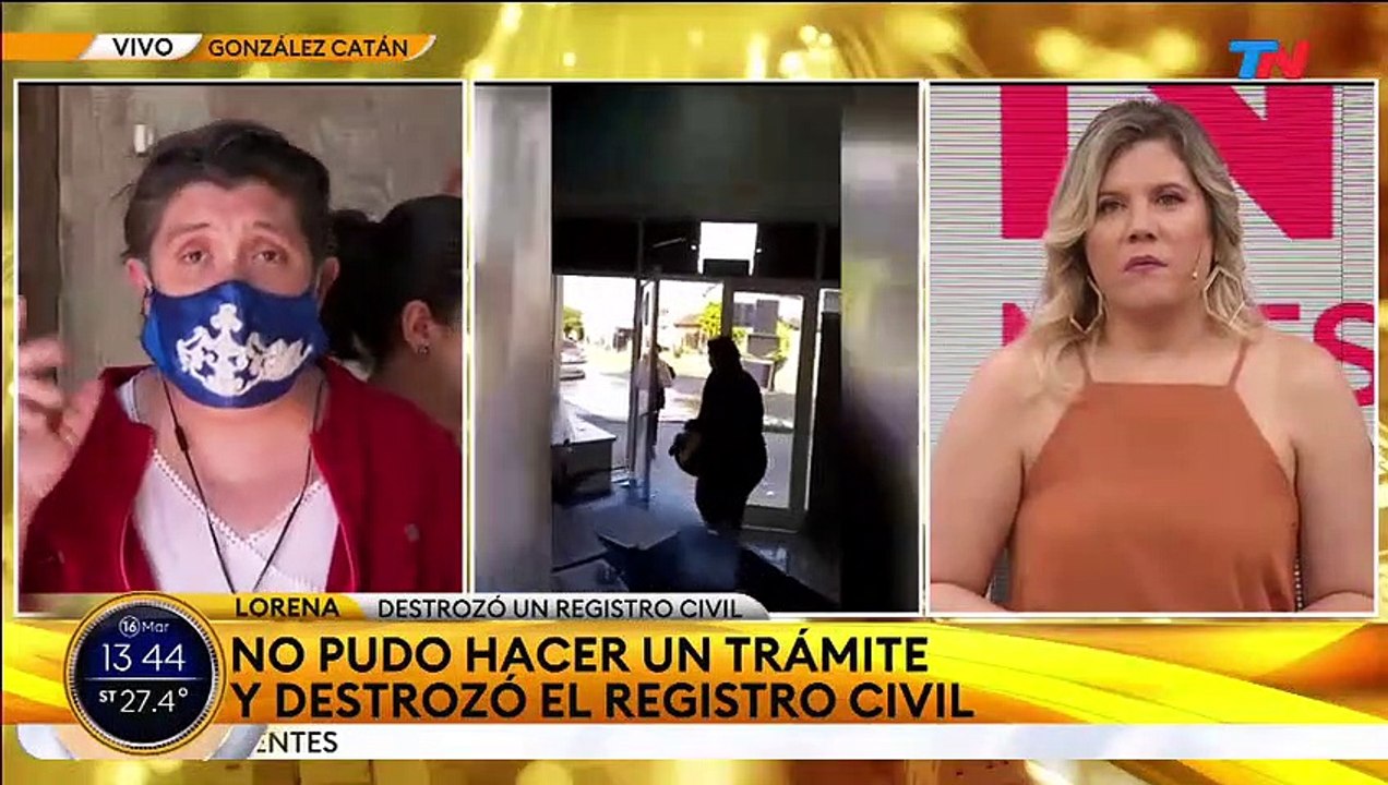 Habló la mujer que destrozó un registro civil en González Catán
