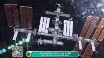 Astronautas da Nasa preparam ISS para receber novo painel solar