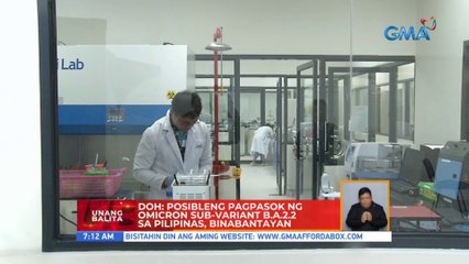 DOH: Posibleng pagpasok ng omicron sub-variant B.A.2.2 sa Pilipinas, binabantayan | UB