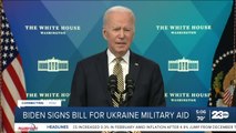 President Joe Biden signs bill for Ukraine military aid