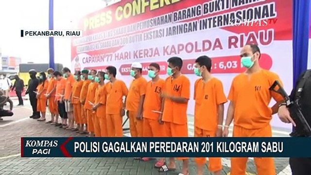 Polisi Ungkap Peredaran 201 Kg Sabu dan 300 Butir Ekstasi Jaringan Internasional!