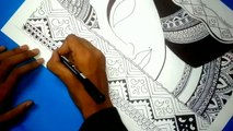 Mandala Art For Beginners | Indian Women Mandala Art Drawing | Mandala Art Drawing Tutorial for Beginners | Unique Mandala Art