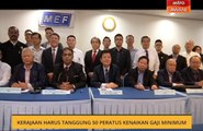 Kerajaan harus tanggung 50 peratus kenaikan gaji minimum