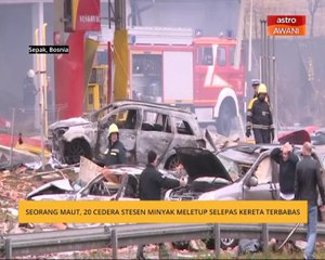 Seorang maut, 20 cedera stesen minyak meletup selepas kereta terbabas