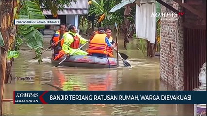 Banjir Terjang Ratusan Rumah, Warga Dievakuasi