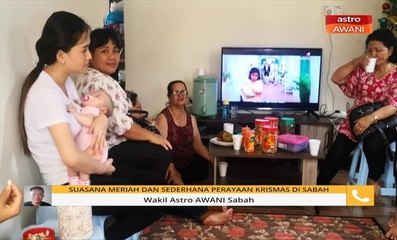 Suasana meriah dan sederhana perayaan Krismas di Sabah