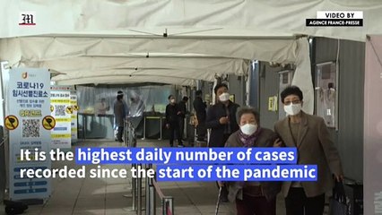 South Koreans get tested for coronavirus as daily cases surpass 400,000