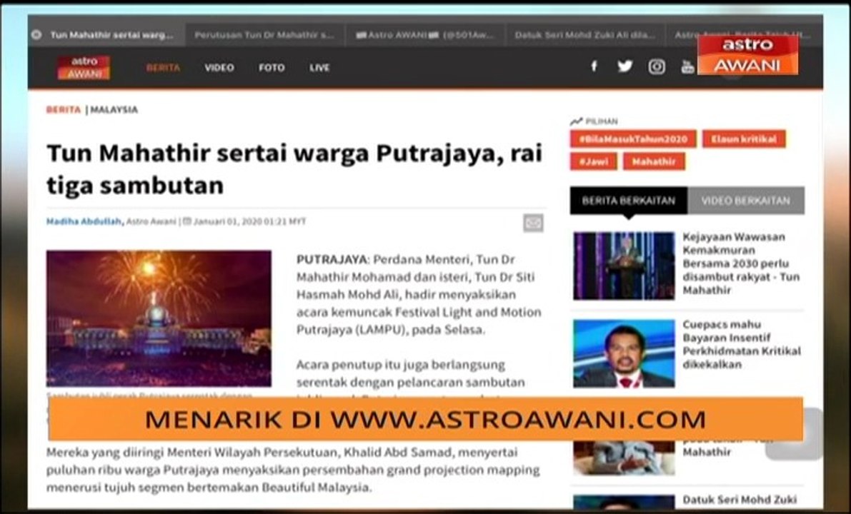 AWANI Pagi: Tumpuan berita utama 01 Jan 2020