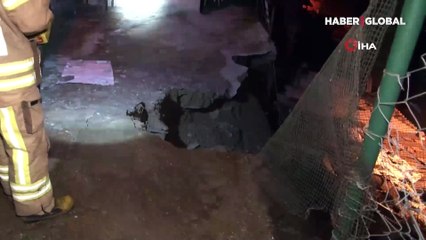 Beşiktaş’ta istinat duvarı evin üstüne çöktü:  Deprem oluyor sandım