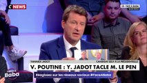 Yannick Jadot interpelle Marine Le Pen sur Vladimir Poutine dans «Face à Baba» : «En 2017 [...] vous étiez financé par les Russes, par Poutine. [...] C'est votre ami !»