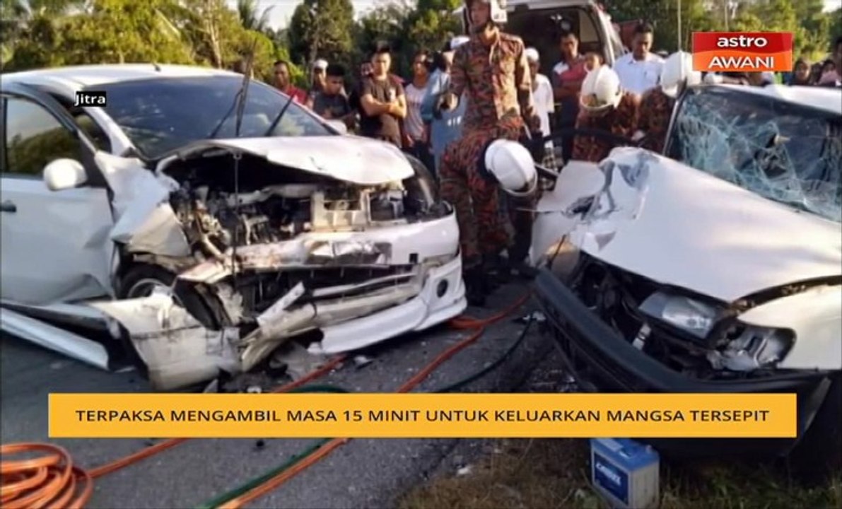 Terpaksa mengambil masa 15 minit untuk keluarkan mangsa tersepit
