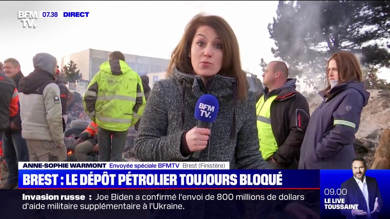 Carburants: le dépôt pétrolier de Brest toujours bloqué, malgré les aides annoncées par Jean Castex