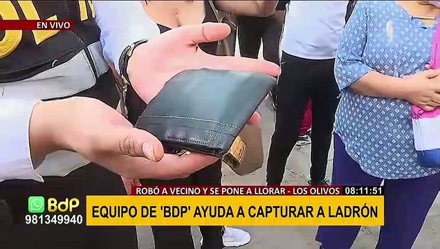 Los Olivos: delincuente roba a policía y termina llorando al ser capturado: Es la primera vez