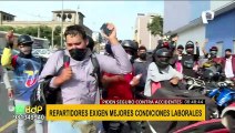 Repartidores delivery piden seguro contra accidentes y mejoras en condiciones laborales