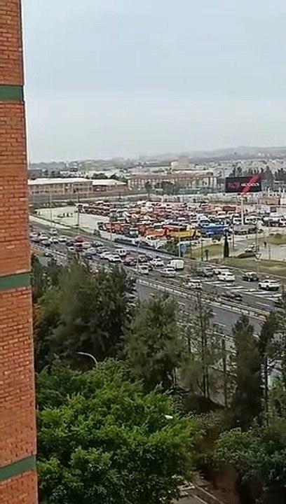 La convocatoria en la explanada del recinto ferial de Málaga.