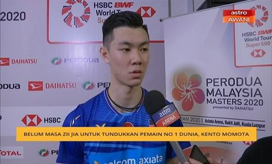 Belum masa Zii Jia untuk tundukkan pemain no 1 dunia, Kento Momota