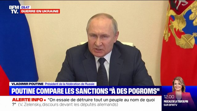 Guerre en Ukraine: pourquoi Vladimir Poutine compare les sanctions occidentales à des pogroms