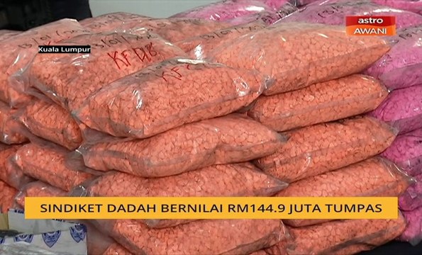 Sindiket dadah berjumlah RM144.9 juta tumpas