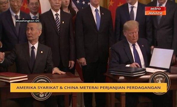 Amerika Syarikat & China meterai perjanjian perdagangan