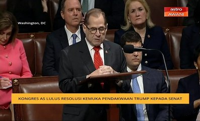 Kongres AS lulus resolusi kemuka pendakwaan Trump kepada Senat