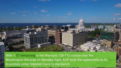 KCP amusingly asks Steph to leave game after dominating Wizards