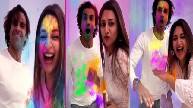 Divyanka Tripathi ने होली से पहले ही Vivek Dahiya के साथ खेली होली, देखें मजेदार Video | FilmiBeat