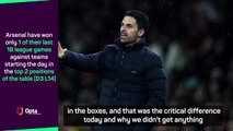 Defiant Arteta boasts Arsenal 'better team' in Liverpool defeat