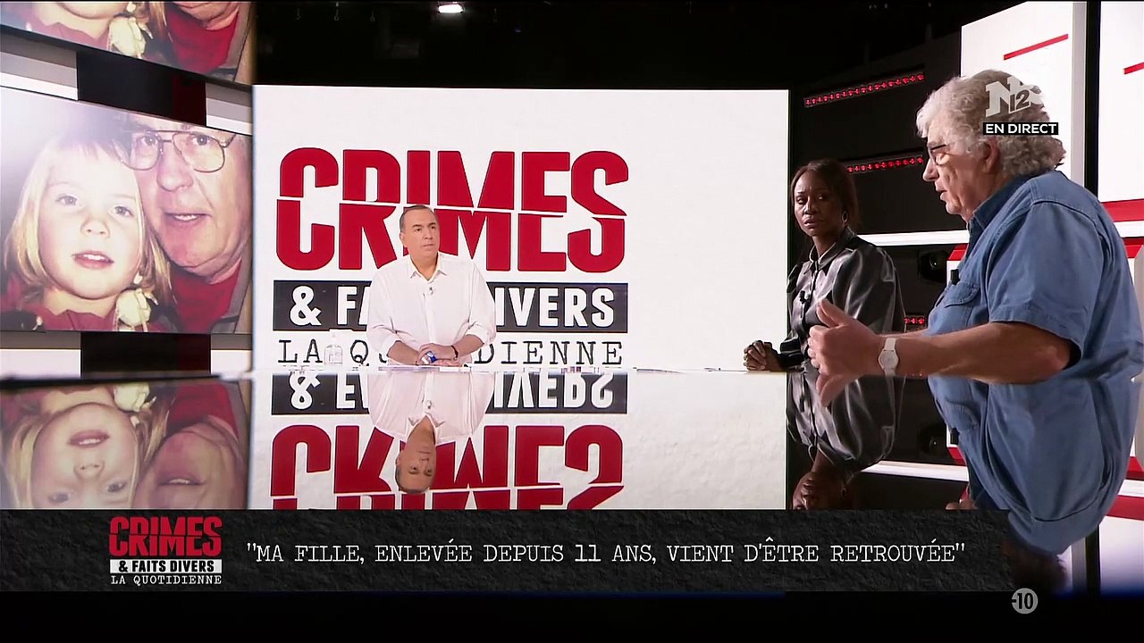 Onze ans après avoir été portée disparue, sa fille est retrouvée la semaine dernière en Suisse - Regardez le témoignage de son père Alain qui a témoigné hier dans la quotidienne de "Crimes" sur NRJ12 - VIDEO