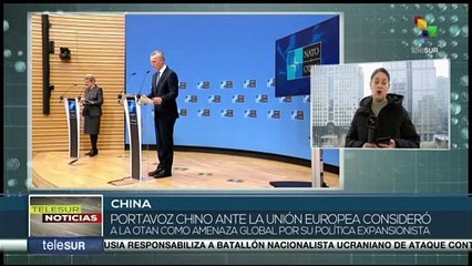 China rechaza declaraciones del jefe de la OTAN sobre guerra y justicia internacional