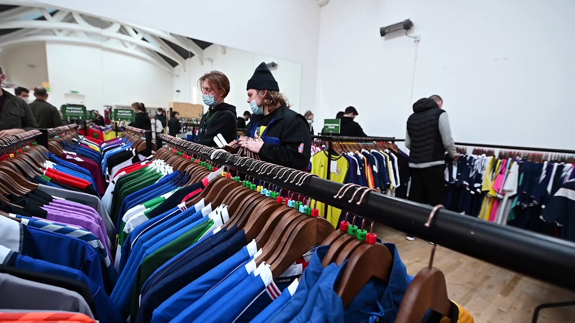 The Rangers shirts available at the Classic Football Shirts pop-up