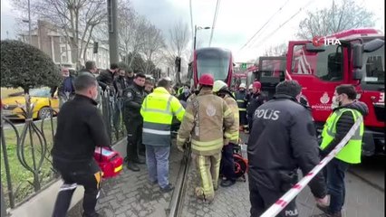 Tramvay durağında intihar girişimi