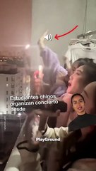 Estudiantes chinos organizan concierto desde la ventana por nueva ola de COVID