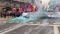 Manifestación de profesores en Via Laietana