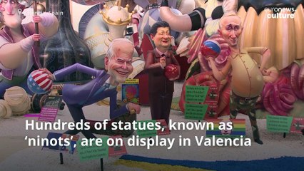 Putin mocked in life-sized sculpture at Valencia's Fallas Festival