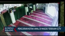 Pencurian Kotak Amal di Masjid Kota Malang Terekam CCTV