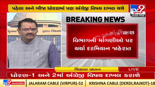 Education budget of Rs. 34,884 Cr presented in Vidhansabha session, Guj. Education Min. Jitu Vaghani